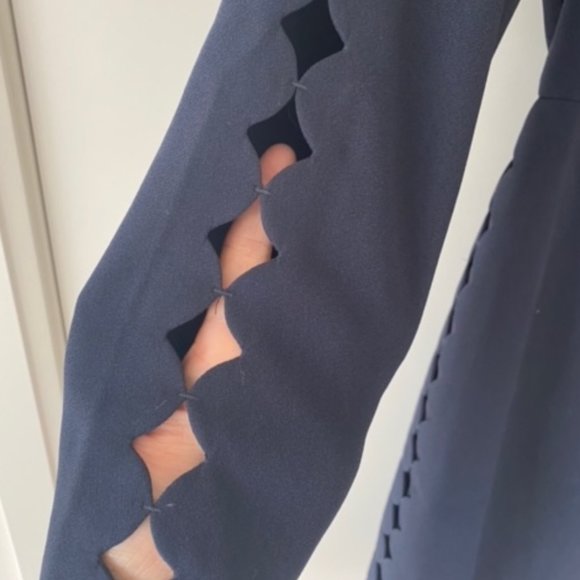 Navy Club Monaco Dress with Cutout sleeves - Picture 2 of 4